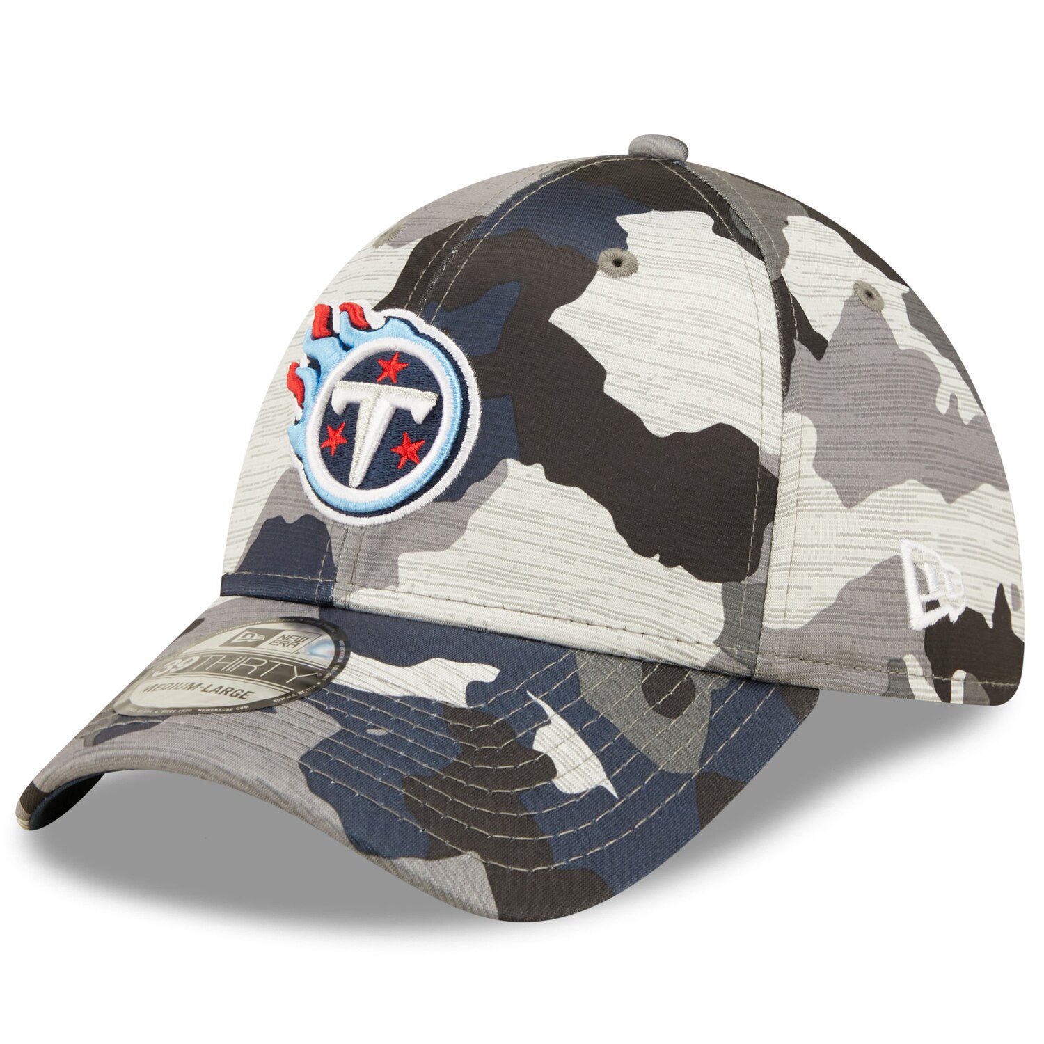 Men's New Era Black/Camo Tennessee Titans 2022 Salute to Service 9FORTY Snapback Trucker Hat