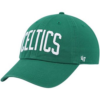 Men's '47 Kelly Green Boston Celtics Clean Up Wordmark Adjustable Hat