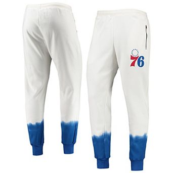 Men's Oatmeal Philadelphia 76ers Double Dribble Tie-Dye Fleece Jogger Pants