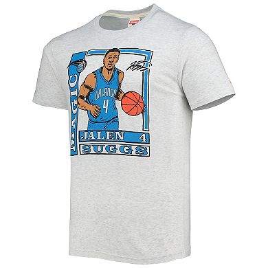 Men's Homage Jalen Suggs Heathered Gray Orlando Magic Rookie Player Pack Tri-Blend T-Shirt