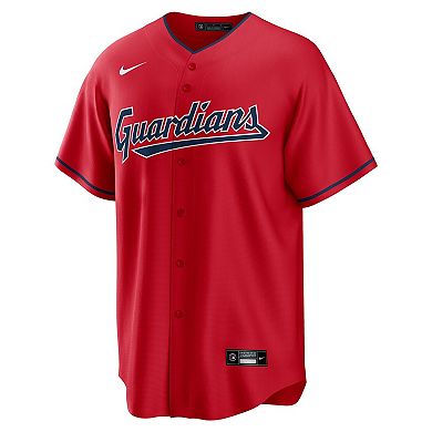 Men's Nike Shane Bieber Red Cleveland Guardians Alternate Replica ...