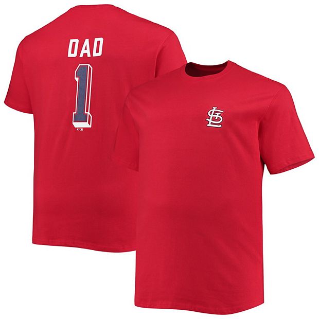 Men's Red St. Louis Cardinals Big & Tall Father's Day #1 Dad T-Shirt