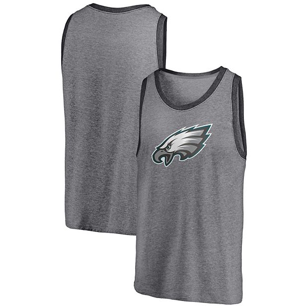 Men's Fanatics Branded Heathered Gray/Heathered Charcoal Philadelphia Eagles  Famous Tri-Blend Tank Top