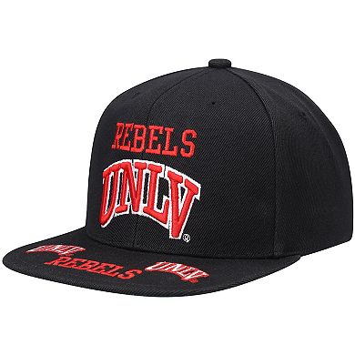 Men's Mitchell & Ness Black UNLV Rebels Front Loaded Snapback Hat