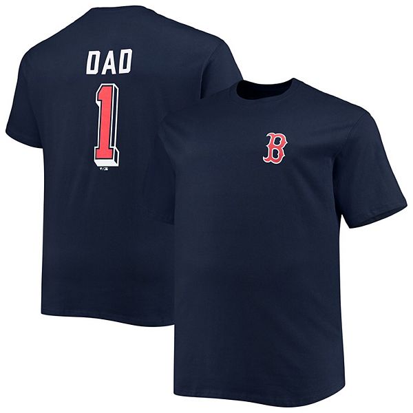 Men's Navy Boston Red Sox Big & Tall Father's Day #1 Dad T-Shirt