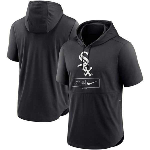 Men's Nike Black Chicago White Sox Logo Lockup Performance Short-Sleeved  Pullover Hoodie