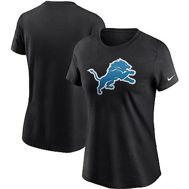 Women's Nike Black Detroit Lions Logo Essential T-Shirt