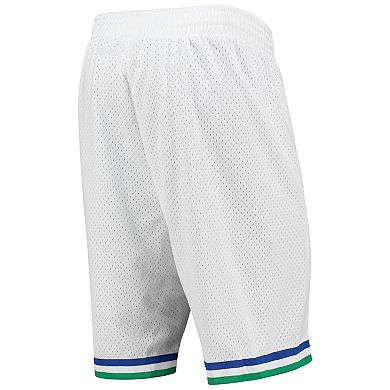 Men's Mitchell & Ness White Dallas Mavericks 1998-99 Hardwood Classics Swingman Shorts
