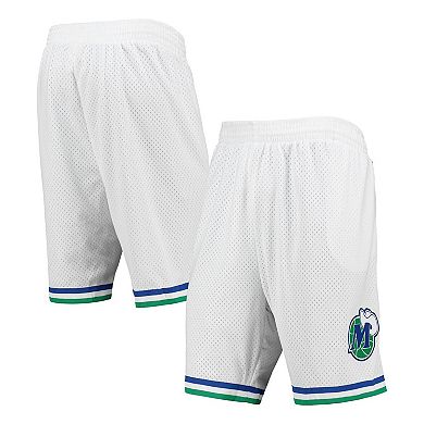 Men's Mitchell & Ness White Dallas Mavericks 1998-99 Hardwood Classics Swingman Shorts