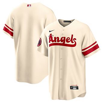 Men's Nike Cream Los Angeles Angels 2022 City Connect Replica Team Jersey