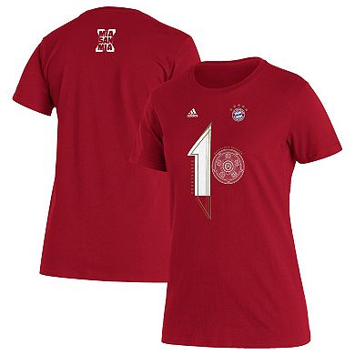 Women's adidas Red Bayern Munich 2022 Deutscher Meister T-Shirt
