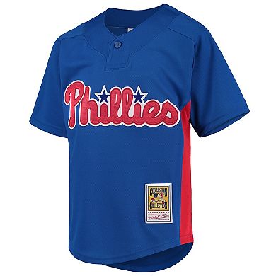 Youth Mitchell & Ness Roy Halladay Royal Philadelphia Phillies Cooperstown Collection Mesh Batting Practice Jersey