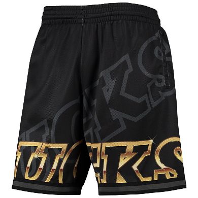 Men's Mitchell & Ness Black Milwaukee Bucks Big Face 4.0 Fashion Shorts