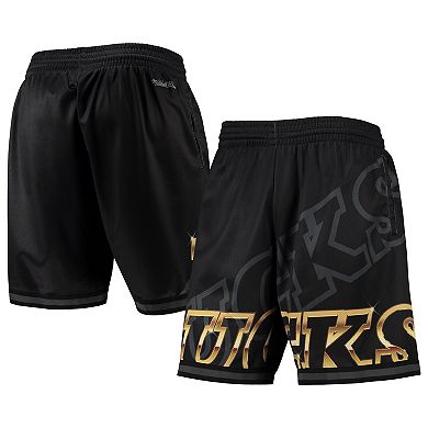 Men's Mitchell & Ness Black Milwaukee Bucks Big Face 4.0 Fashion Shorts