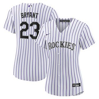 Women's Nike Kris Bryant White/Purple Colorado Rockies Replica Player Jersey