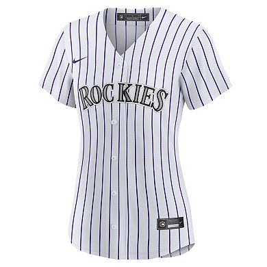 Women's Nike Kris Bryant White/Purple Colorado Rockies Replica Player Jersey