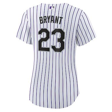 Women's Nike Kris Bryant White/Purple Colorado Rockies Replica Player Jersey