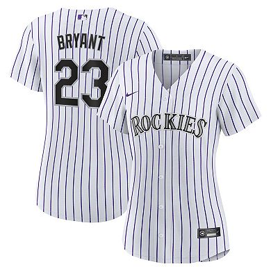 Women's Nike Kris Bryant White/Purple Colorado Rockies Replica Player Jersey