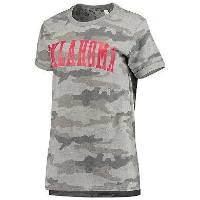 Women's Pressbox Camo Oklahoma Sooners T-Shirt