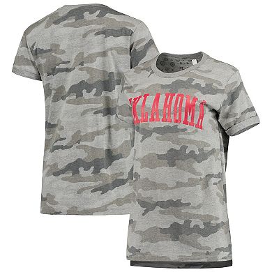 Women's Pressbox Camo Oklahoma Sooners T-Shirt