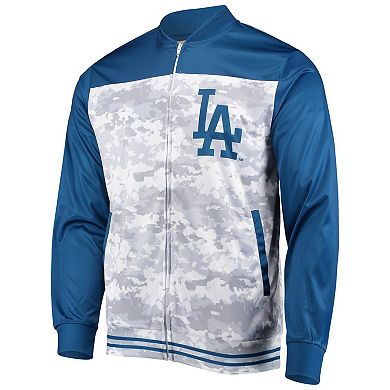 Men's Stitches Royal Los Angeles Dodgers Camo Full-Zip Jacket