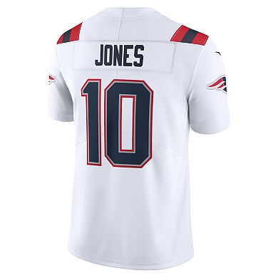 Men's Nike Mac Jones White New England Patriots Vapor Limited Jersey
