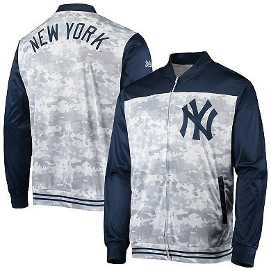 Men's Stitches Navy New York Yankees Camo Full-Zip Jacket