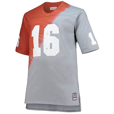 Men's Mitchell & Ness Peyton Manning Tennessee Orange/Gray Tennessee Volunteers Name & Number Tie-Dye V-Neck T-Shirt