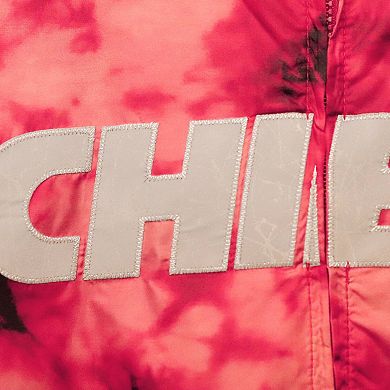 Women's Mitchell & Ness Red Kansas City Chiefs Galaxy Full-Zip Windbreaker Hoodie Jacket
