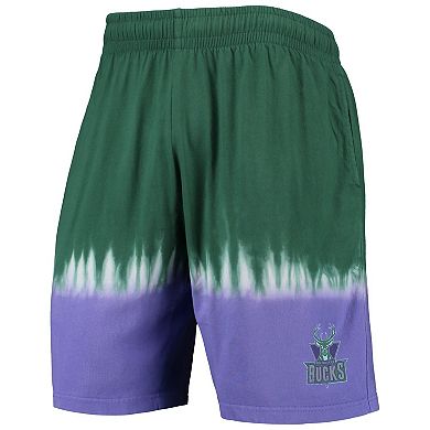 Men's Mitchell & Ness Green/Purple Milwaukee Bucks Hardwood Classic Authentic Shorts