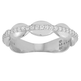 Sunkissed Sterling Cubic Zirconia Bubble Ring