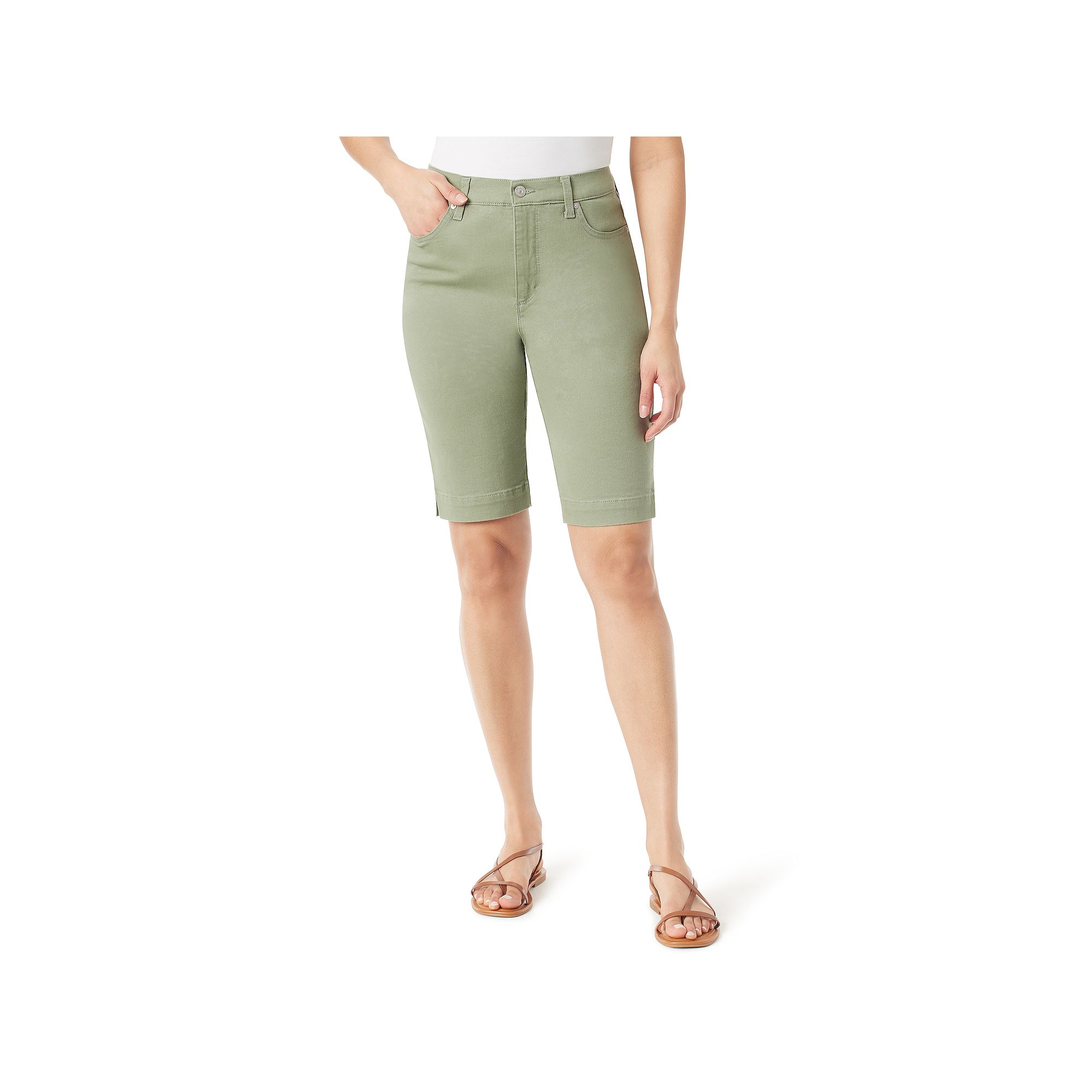 Petite Gloria Vanderbilt Amanda Bermuda Shorts, Womens, Size: 12 Petite, G