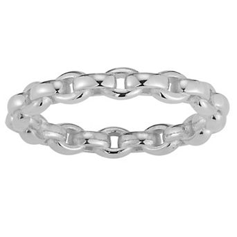 Sunkissed Sterling Link Chain Ring