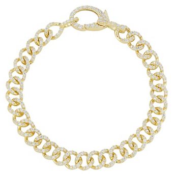 Sunkissed Sterling Cubic Zirconia Link Bracelet