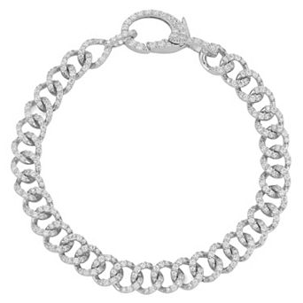 Sunkissed Sterling Cubic Zirconia Link Bracelet