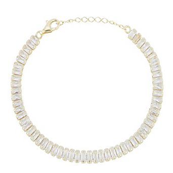 Sunkissed Sterling Cubic Zirconia Tennis Bracelet