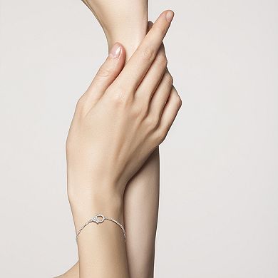 Sunkissed Sterling Cubic Zirconia Lobster Clasp Bracelet