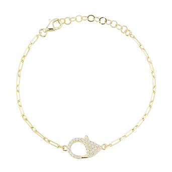 Sunkissed Sterling Cubic Zirconia Lobster Clasp Bracelet