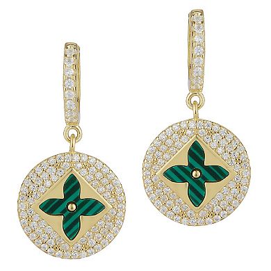 Sunkissed Sterling Gemstone & Cubic Zirconia Clover Earrings