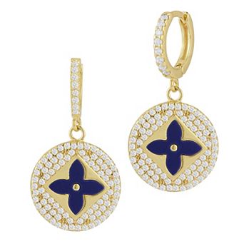 Sunkissed Sterling Gemstone & Cubic Zirconia Clover Earrings