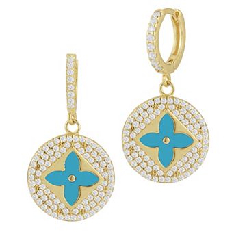 Sunkissed Sterling Gemstone & Cubic Zirconia Clover Earrings