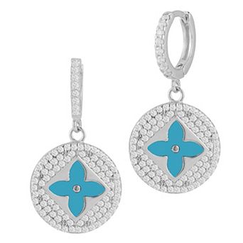 Sunkissed Sterling Gemstone & Cubic Zirconia Clover Earrings