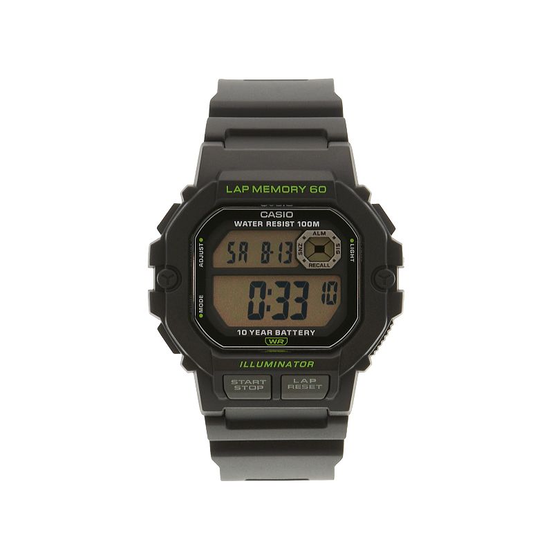 Casio Sports Gear Digital Runner's Watch - WS1400H-1AV, Women's, Size: Large, Black