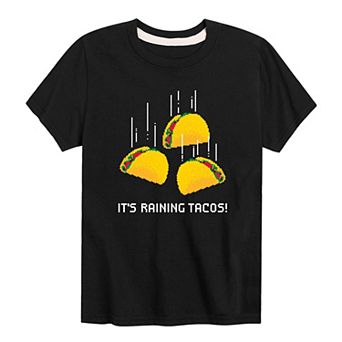 Boys 8-20 Raining Tacos Funny Graphic Tee