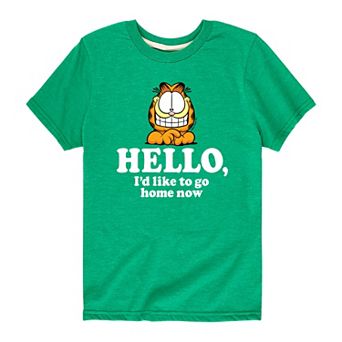 Boys 8-20 Garfield "Like To Go Home Now" Graphic Tee