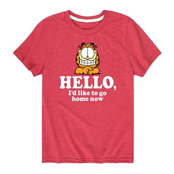 Boys 8-20 Garfield "Like To Go Home Now" Graphic Tee