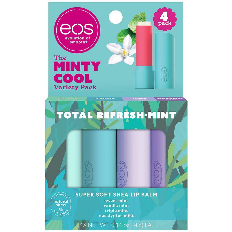 EOS The Minty Cool 4-Pack Lip Balm Sticks, Size: 4 CT, Multicolor