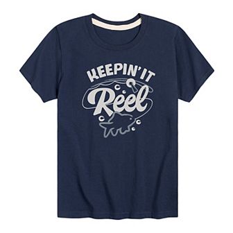 Boys 8-20 "Keepin It Reel" Fishing Graphic Tee