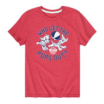 Boys 8-20 Paw Patrol Who Let Pups Out Graphic Tee