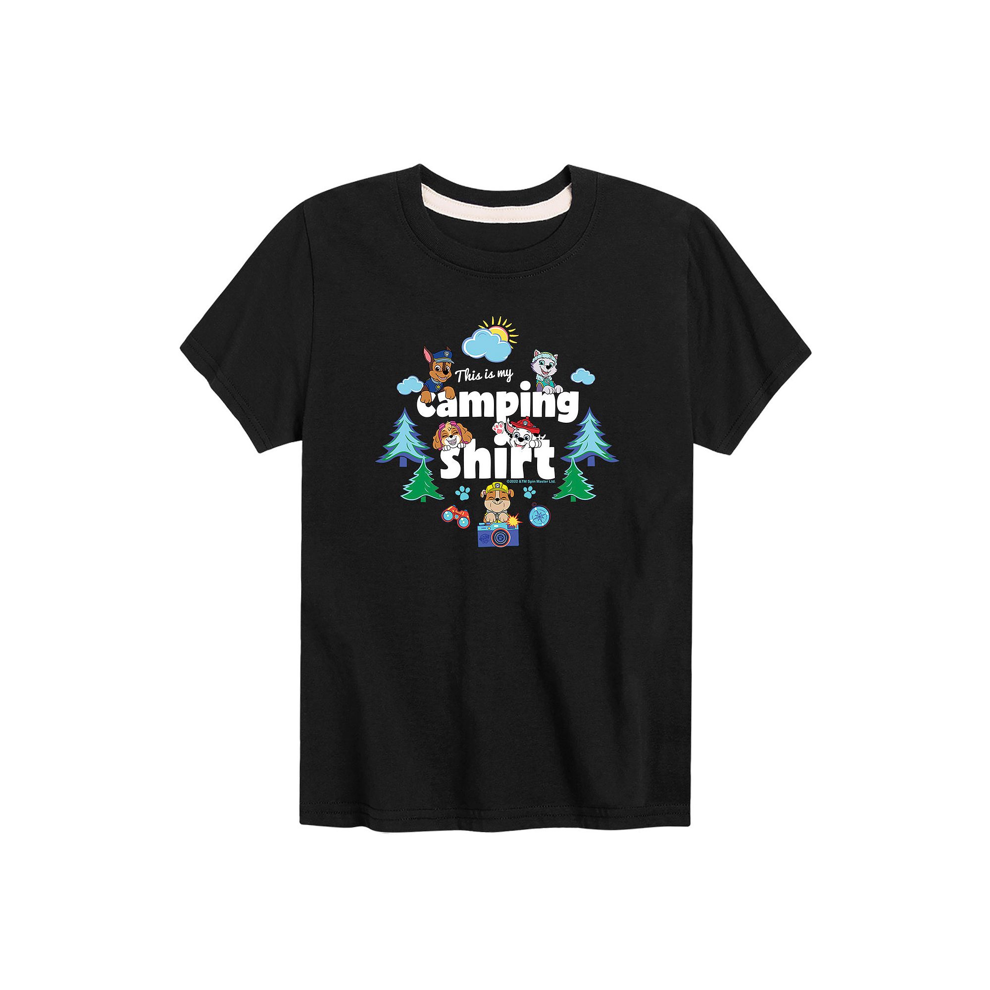 Boys 8-20 Paw Patrol My Camping Shirt Graphic Tee, Boys, Size: Small, Blac